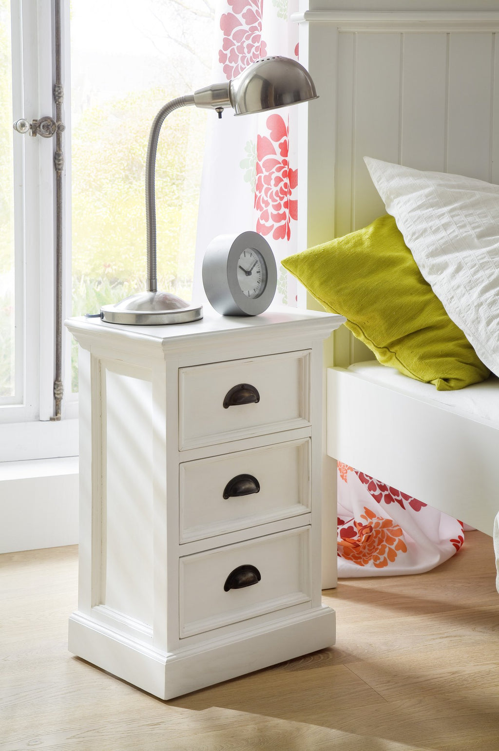 NovaSolo Halifax Bedside Drawer Unit Side Table, Classic White – view 6