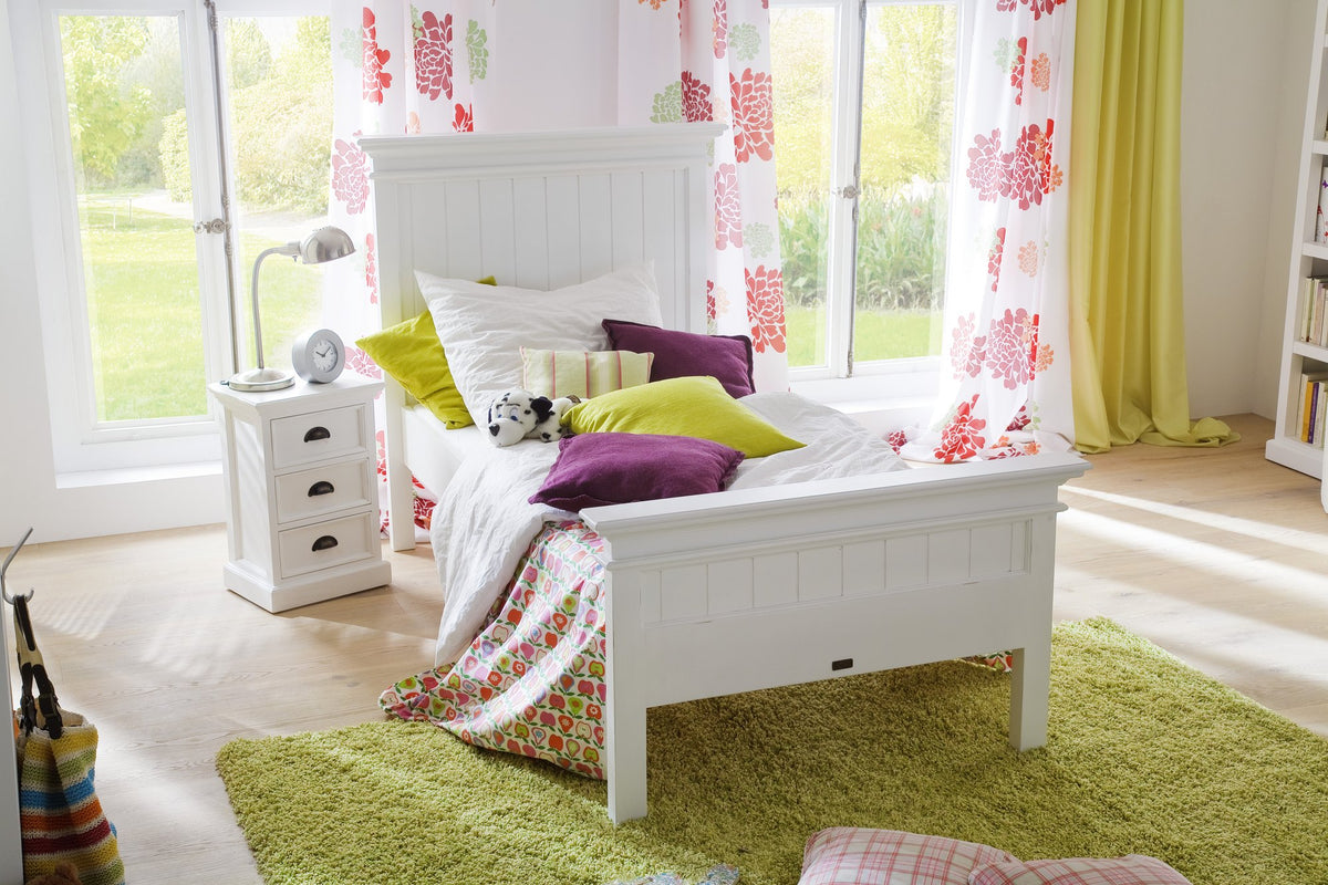 NovaSolo Halifax Bedside Drawer Unit Side Table, Classic White – view 7