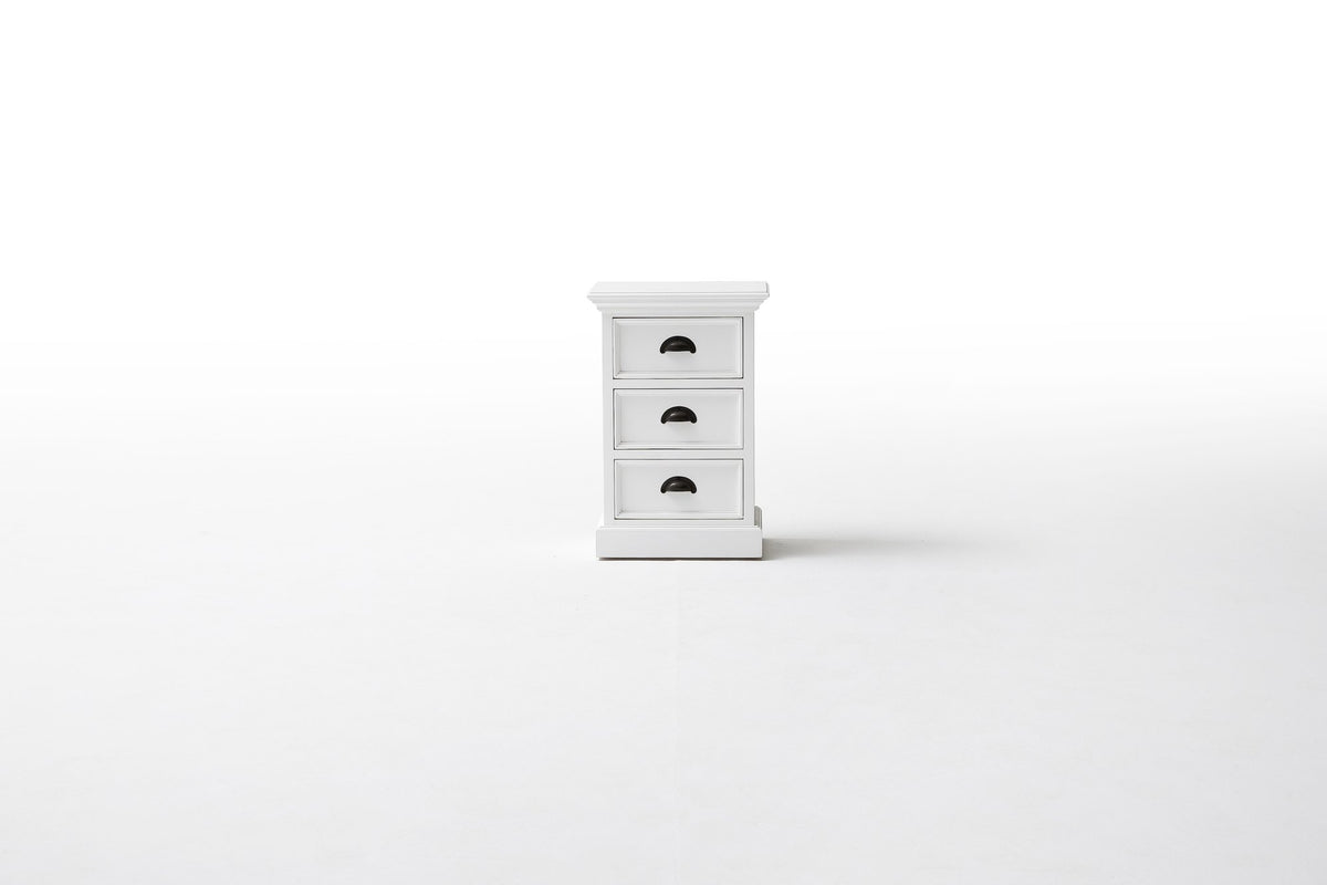 NovaSolo Halifax Bedside Drawer Unit Side Table, Classic White – view 9