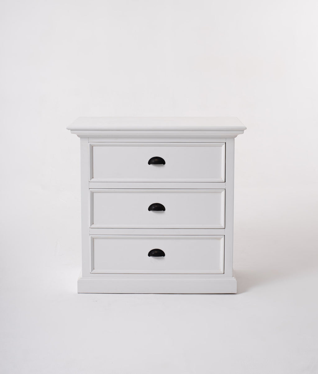 NovaSolo Halifax Bedside Drawer Unit Side Table, Classic White – view 10