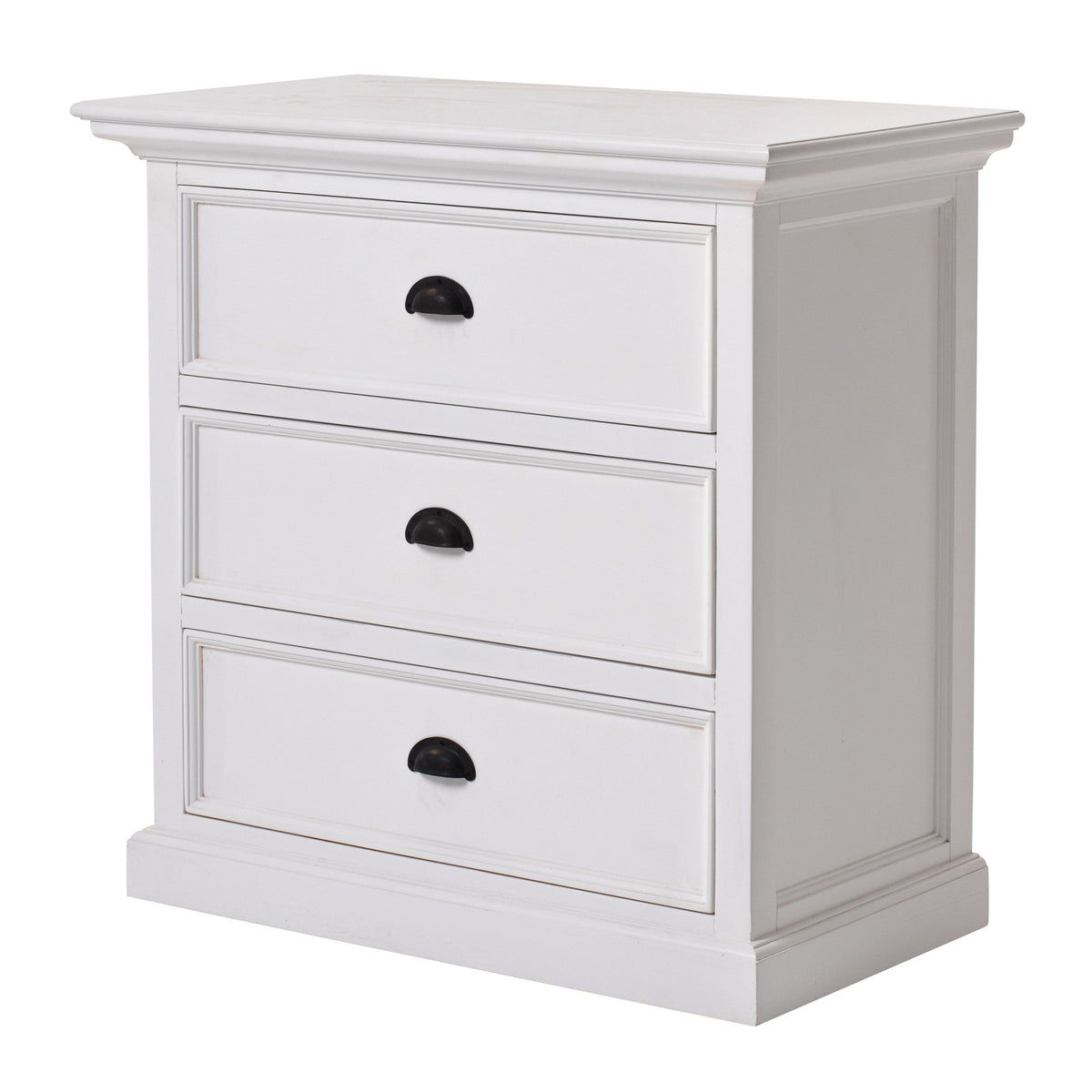 NovaSolo Halifax Bedside Drawer Unit Side Table, Classic White – view 2