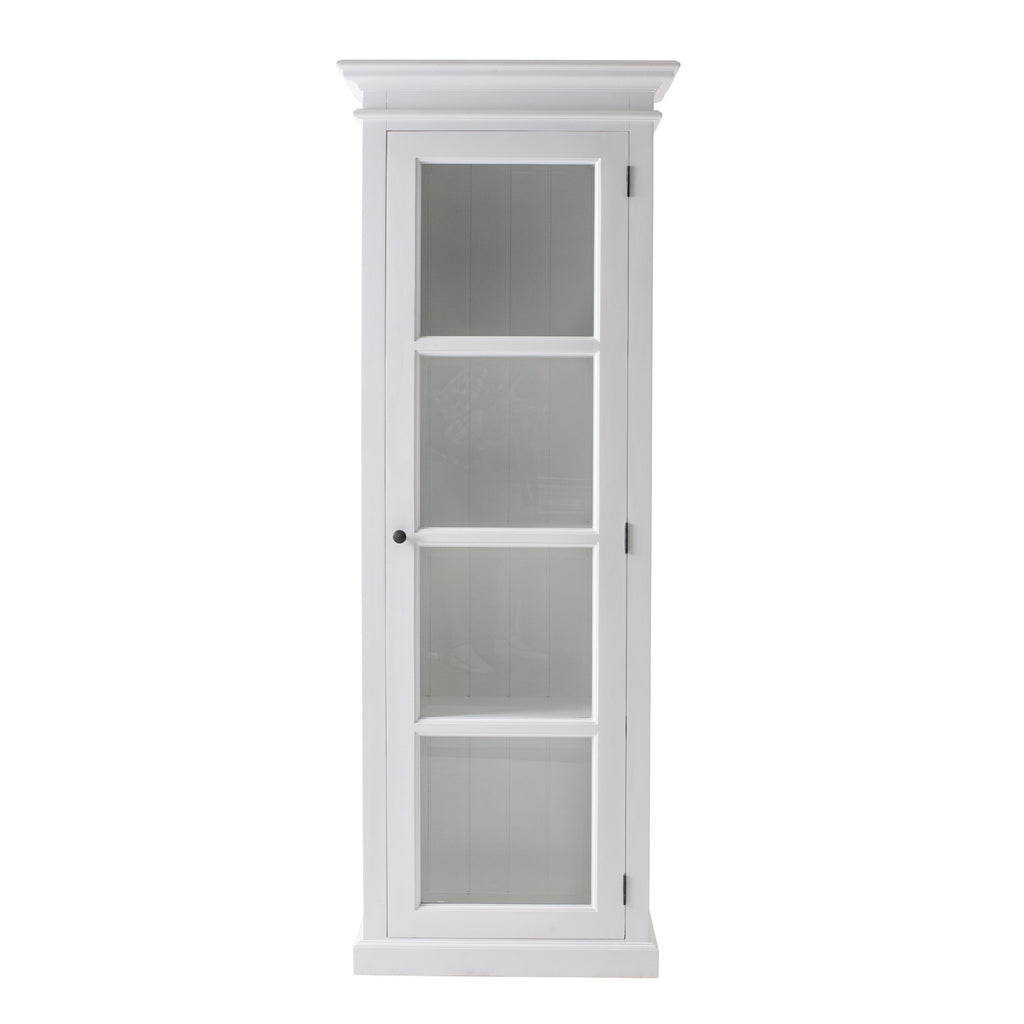 NovaSolo Halifax Single Vitrine Display Cabinet, Classic White