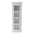NovaSolo Halifax Single Vitrine Display Cabinet, Classic White