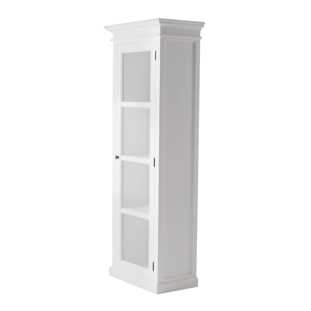 NovaSolo Halifax Single Vitrine Display Cabinet, Classic White – view 3