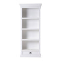 NovaSolo Halifax Bookcase with 1 Drawer, Classic White