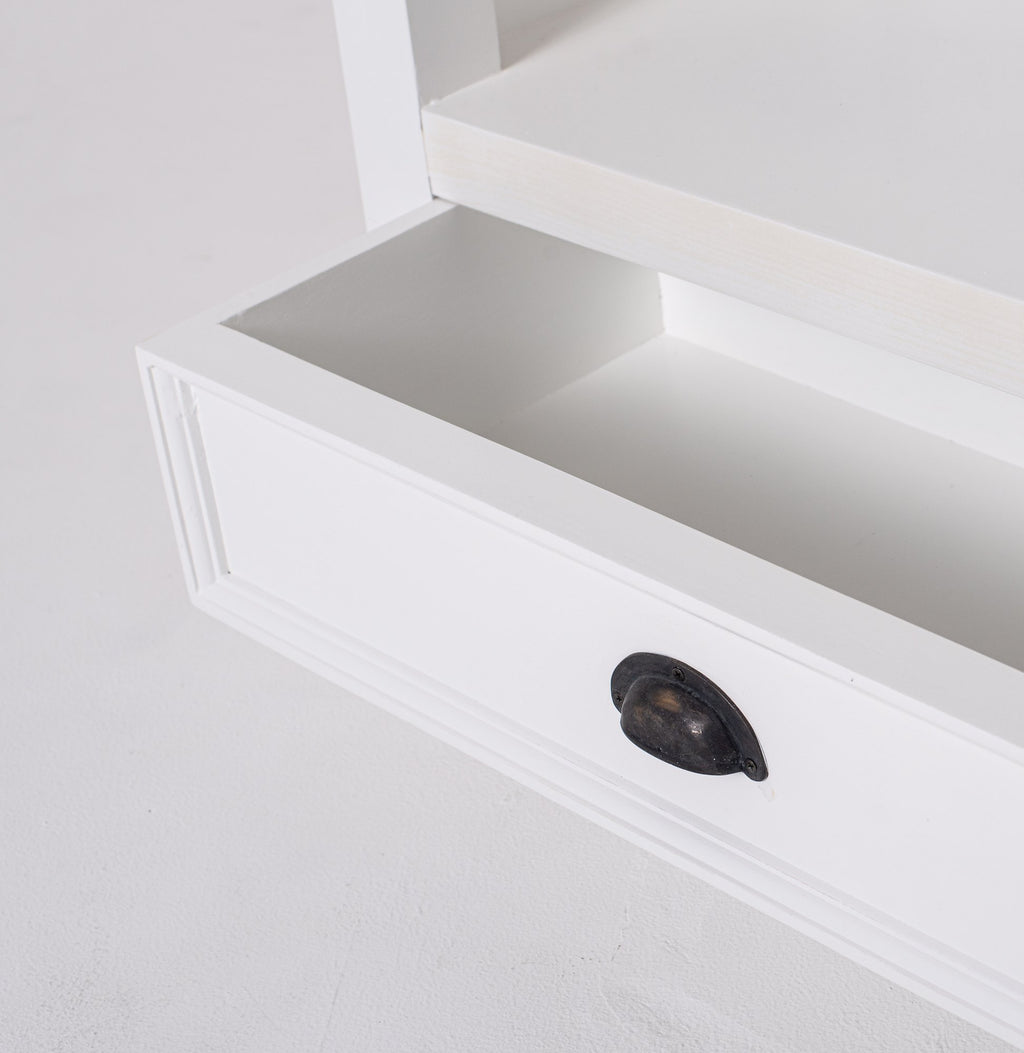 NovaSolo Halifax Bookcase with 1 Drawer, Classic White – view 5