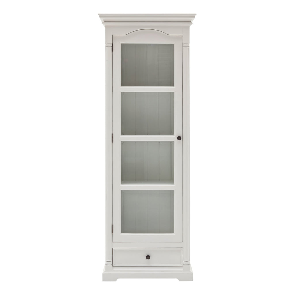 NovaSolo Provence Glass Cabinet Display Cabinet, Classic White
