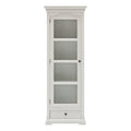 NovaSolo Provence Glass Cabinet Display Cabinet, Classic White