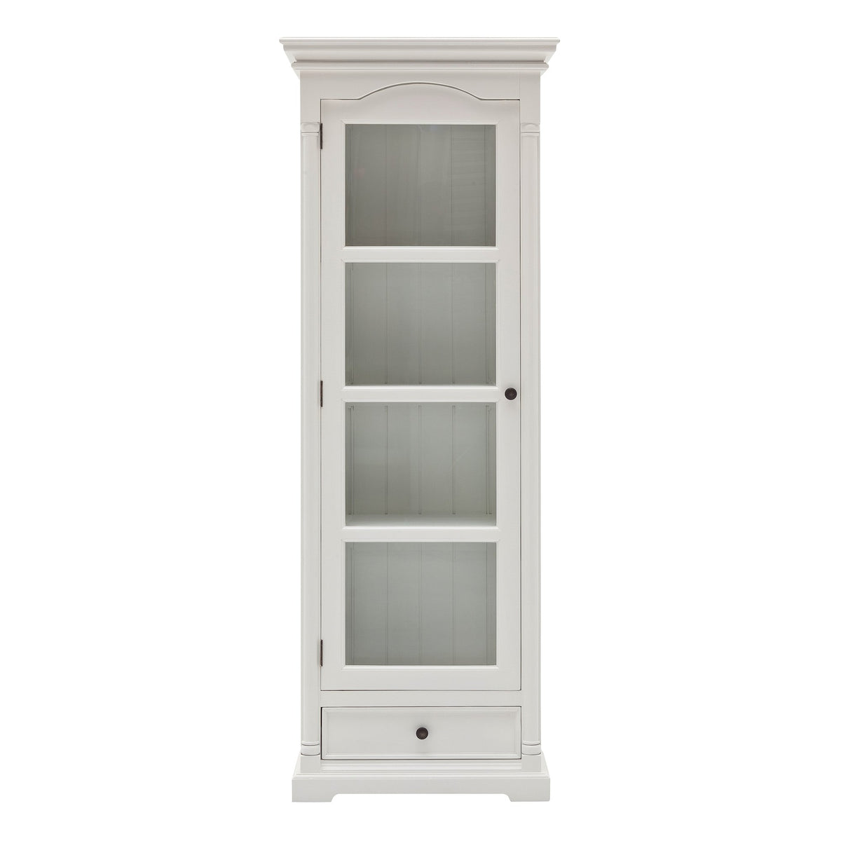 NovaSolo Provence Glass Cabinet Display Cabinet, Classic White