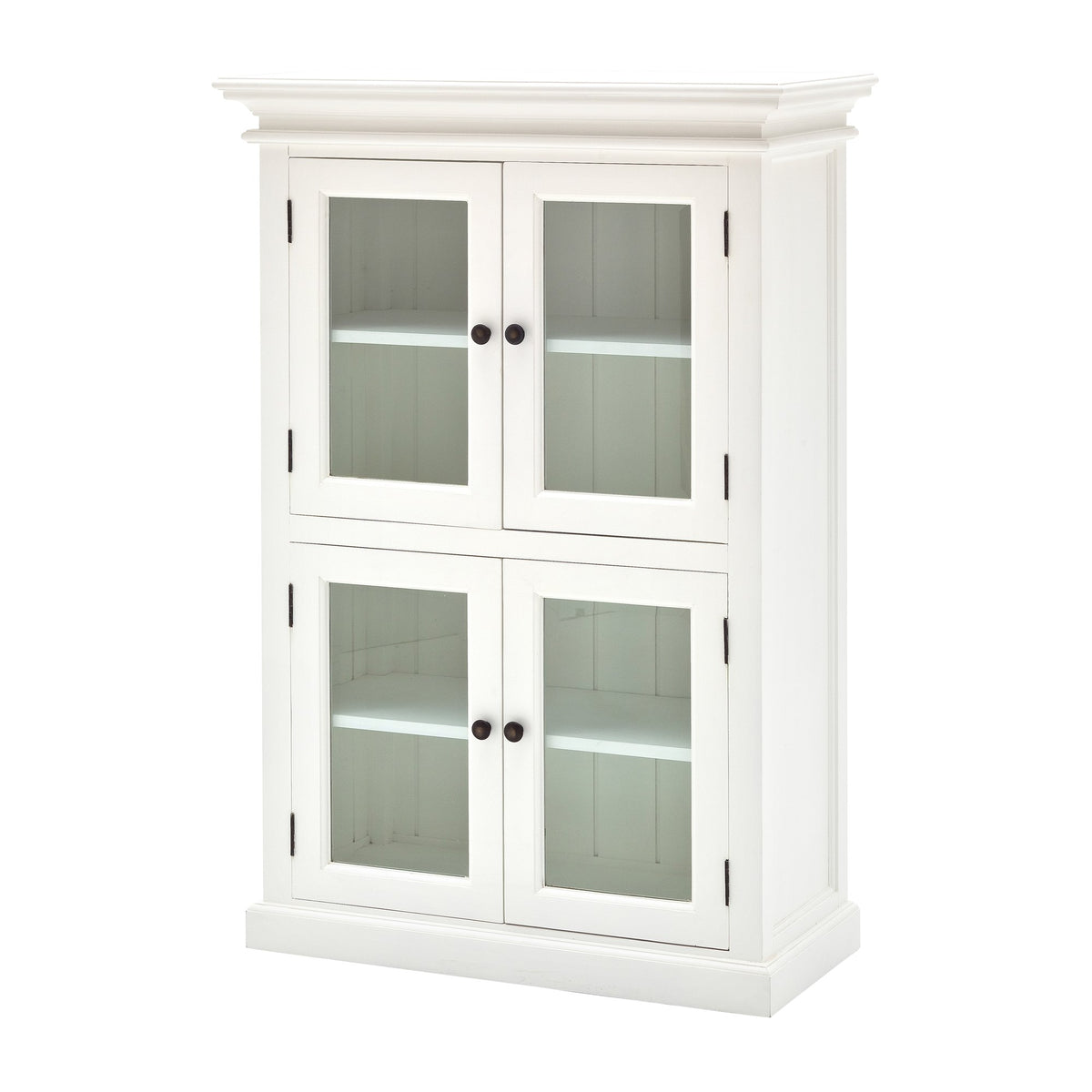 NovaSolo Halifax 2 Level Pantry Display Cabinet, Classic White – view 2