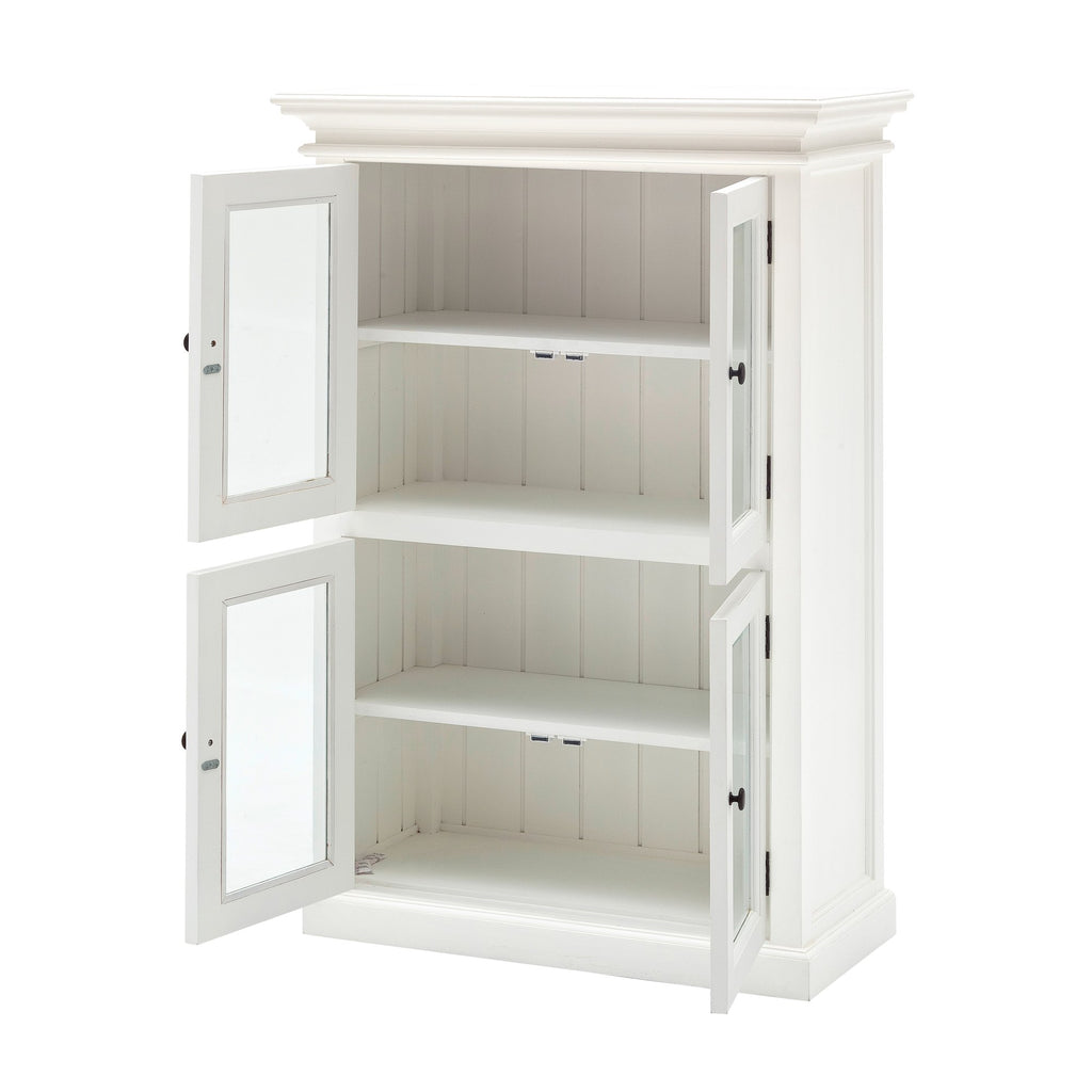 NovaSolo Halifax 2 Level Pantry Display Cabinet, Classic White – view 3