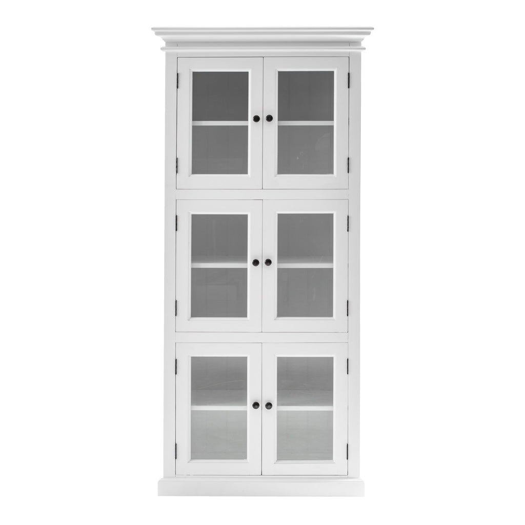 NovaSolo Halifax 3 Level Pantry Display Cabinet, Classic White