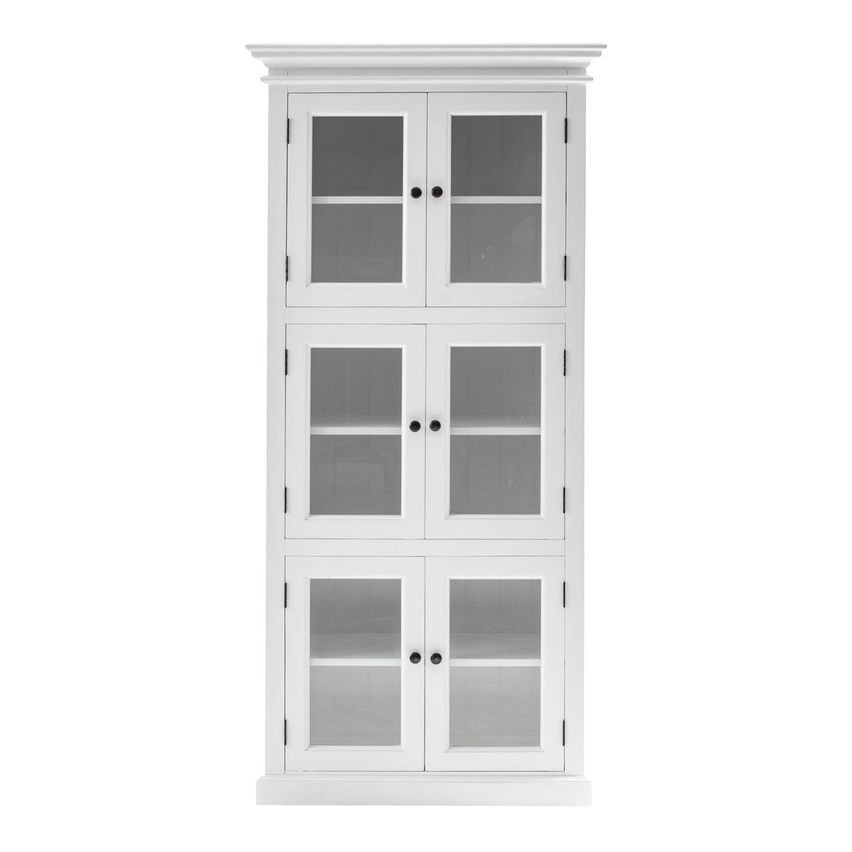 NovaSolo Halifax 3 Level Pantry Display Cabinet, Classic White