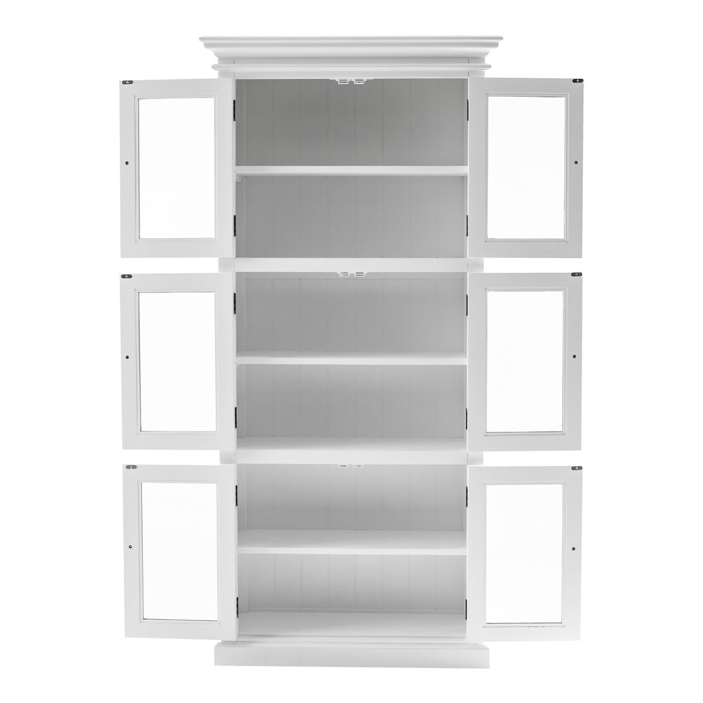 NovaSolo Halifax 3 Level Pantry Display Cabinet, Classic White – view 2