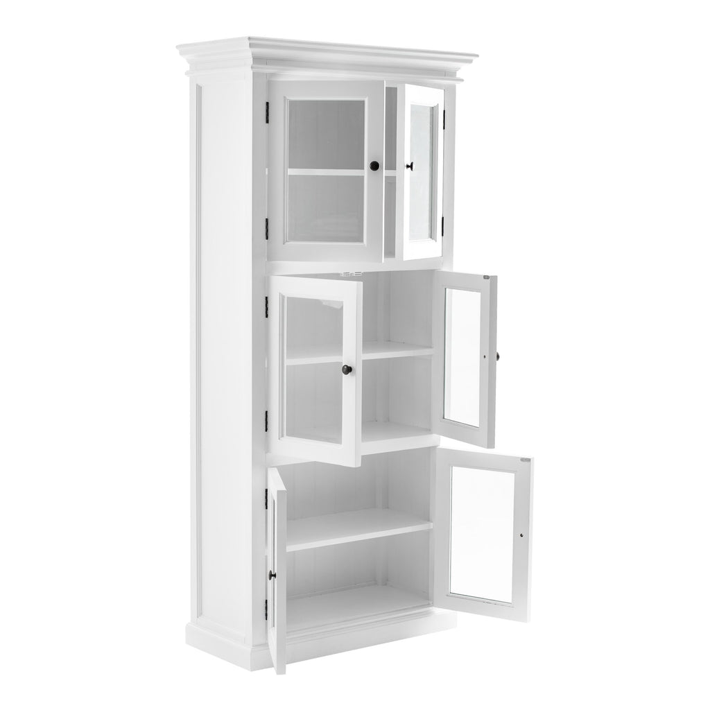 NovaSolo Halifax 3 Level Pantry Display Cabinet, Classic White – view 4