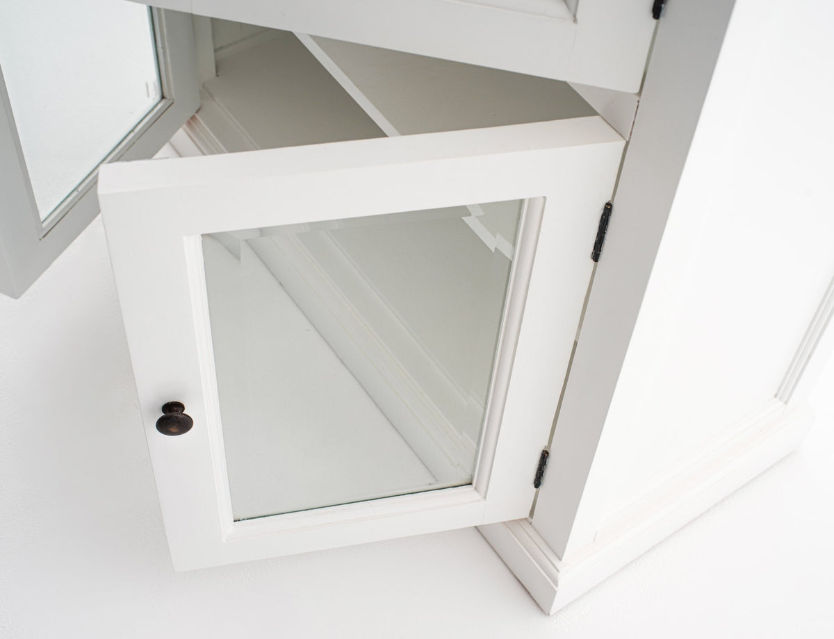 NovaSolo Halifax 3 Level Pantry Display Cabinet, Classic White – view 8