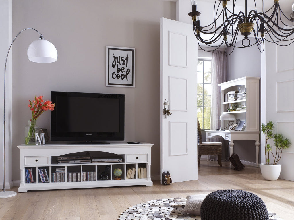 NovaSolo Provence Media Console TV Stand, Classic White – view 6