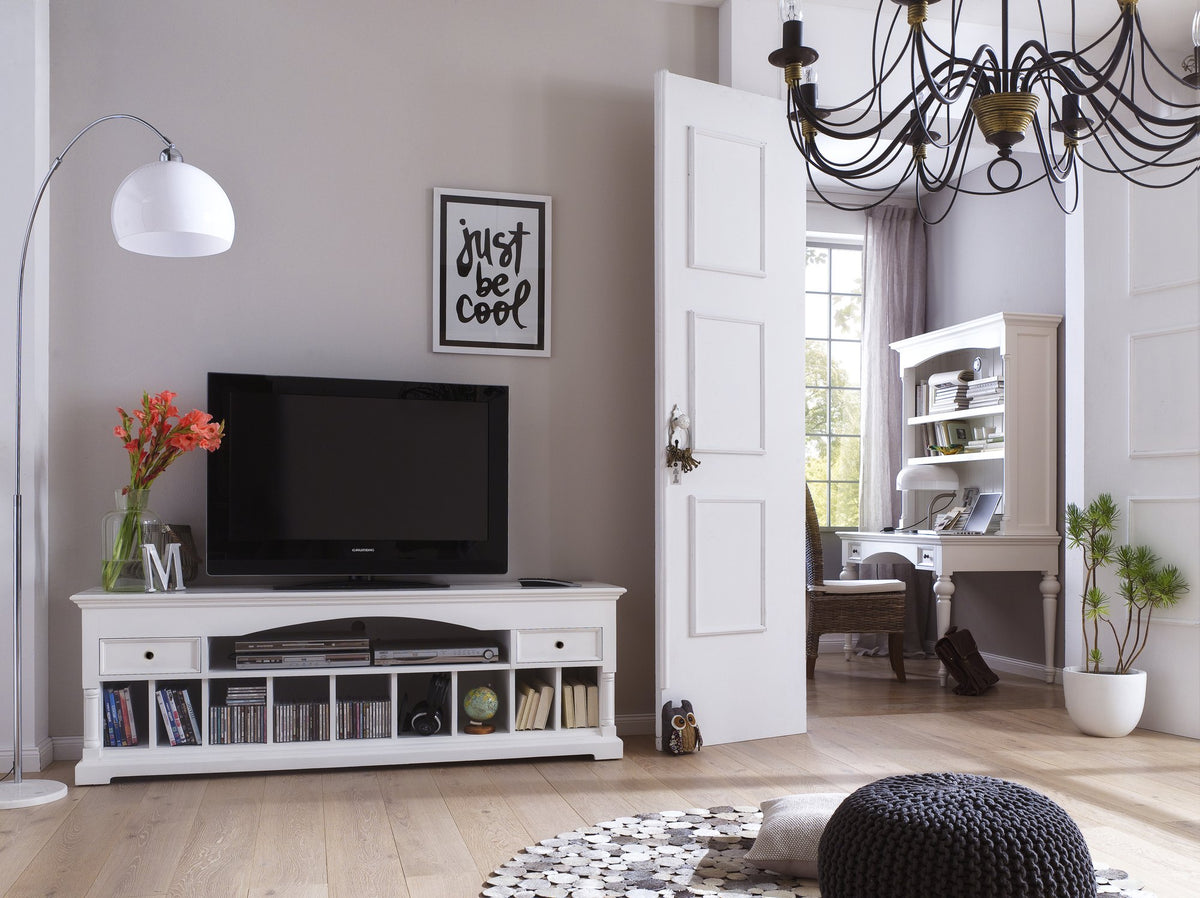 NovaSolo Provence Media Console TV Stand, Classic White – view 6