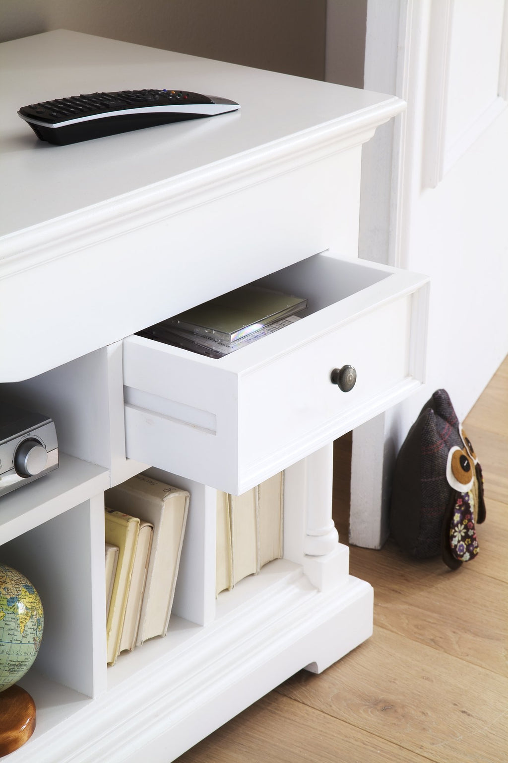 NovaSolo Provence Media Console TV Stand, Classic White – view 8