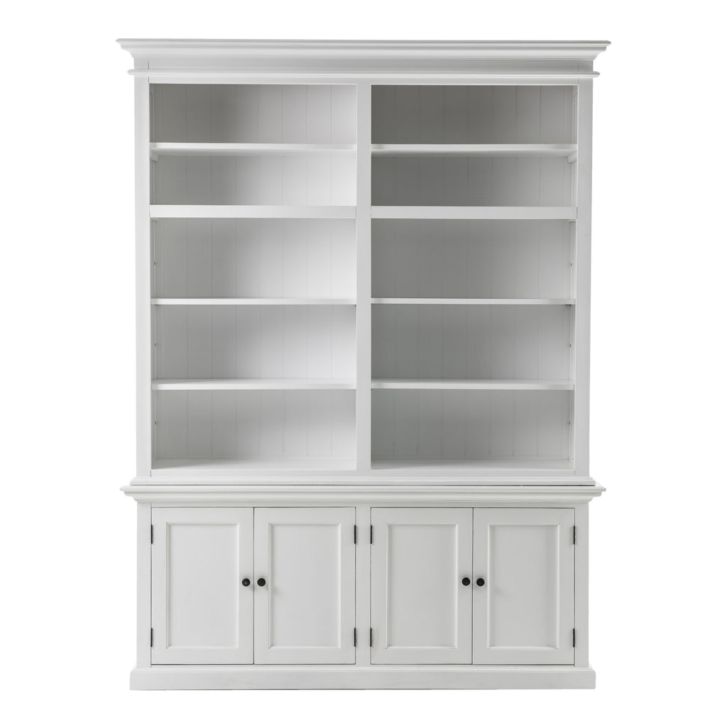 NovaSolo Halifax Double-Bay Hutch Unit, Classic White