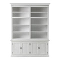 NovaSolo Halifax Double-Bay Hutch Unit, Classic White