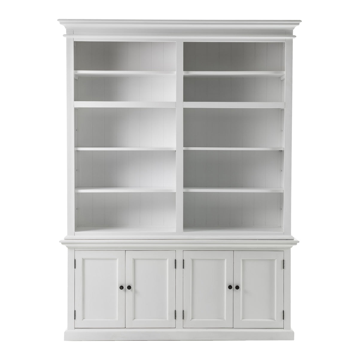 NovaSolo Halifax Double-Bay Hutch Unit, Classic White