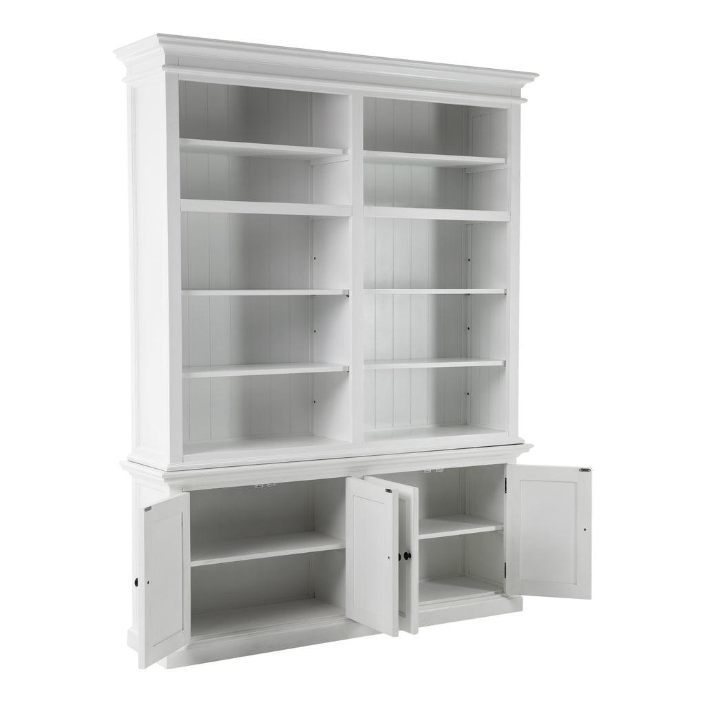 NovaSolo Halifax Double-Bay Hutch Unit, Classic White – view 3
