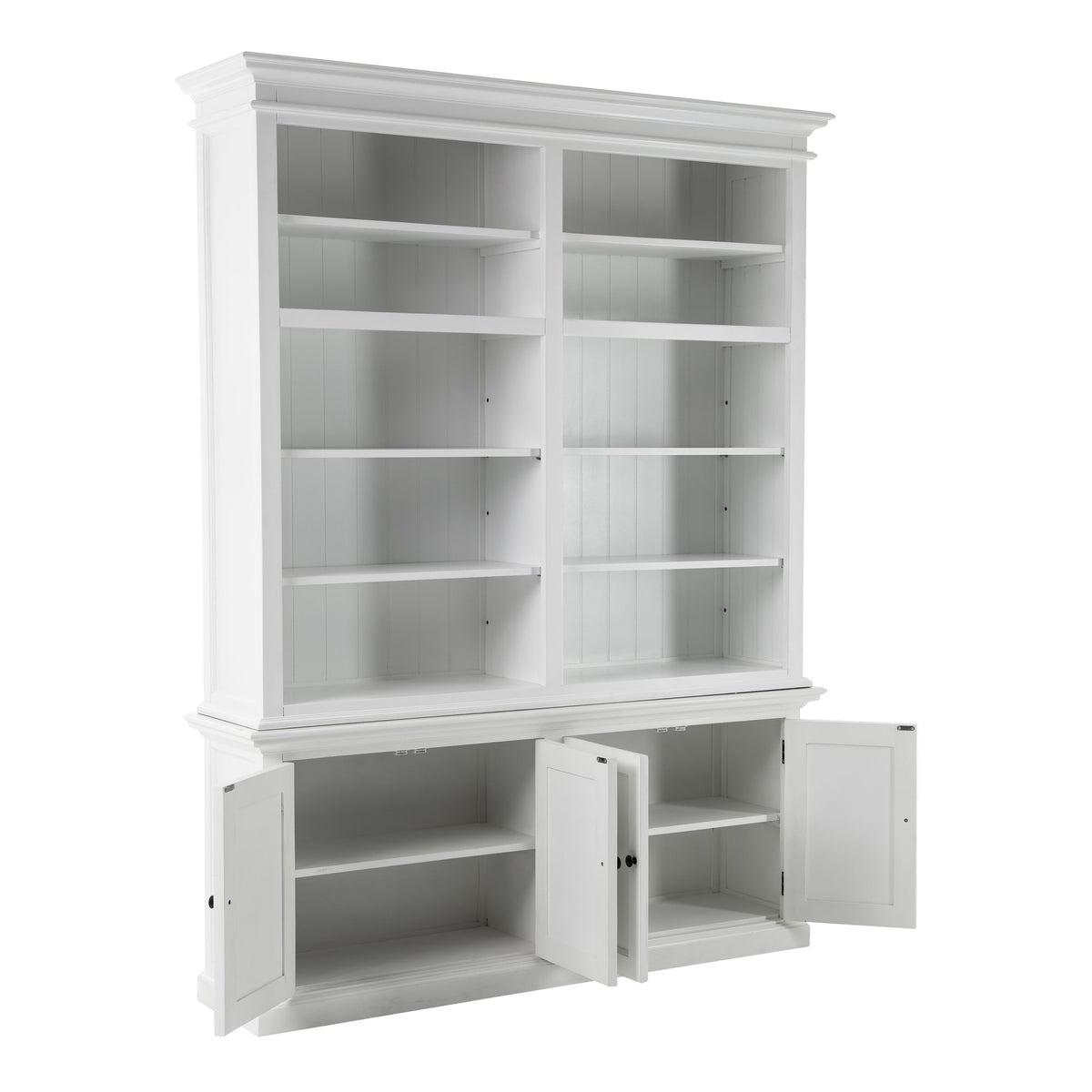 NovaSolo Halifax Double-Bay Hutch Unit, Classic White – view 3