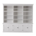 NovaSolo Halifax Triple-Bay Hutch Unit, Classic White