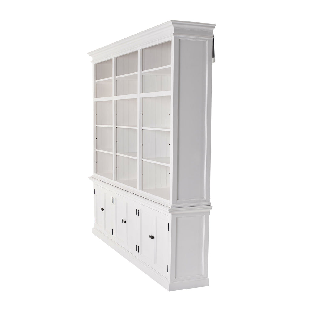 NovaSolo Halifax Triple-Bay Hutch Unit, Classic White – view 2
