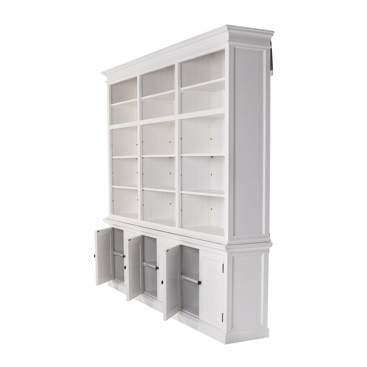 NovaSolo Halifax Triple-Bay Hutch Unit, Classic White – view 3