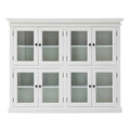 NovaSolo Halifax Pantry 8 Doors Display Cabinet, Classic White