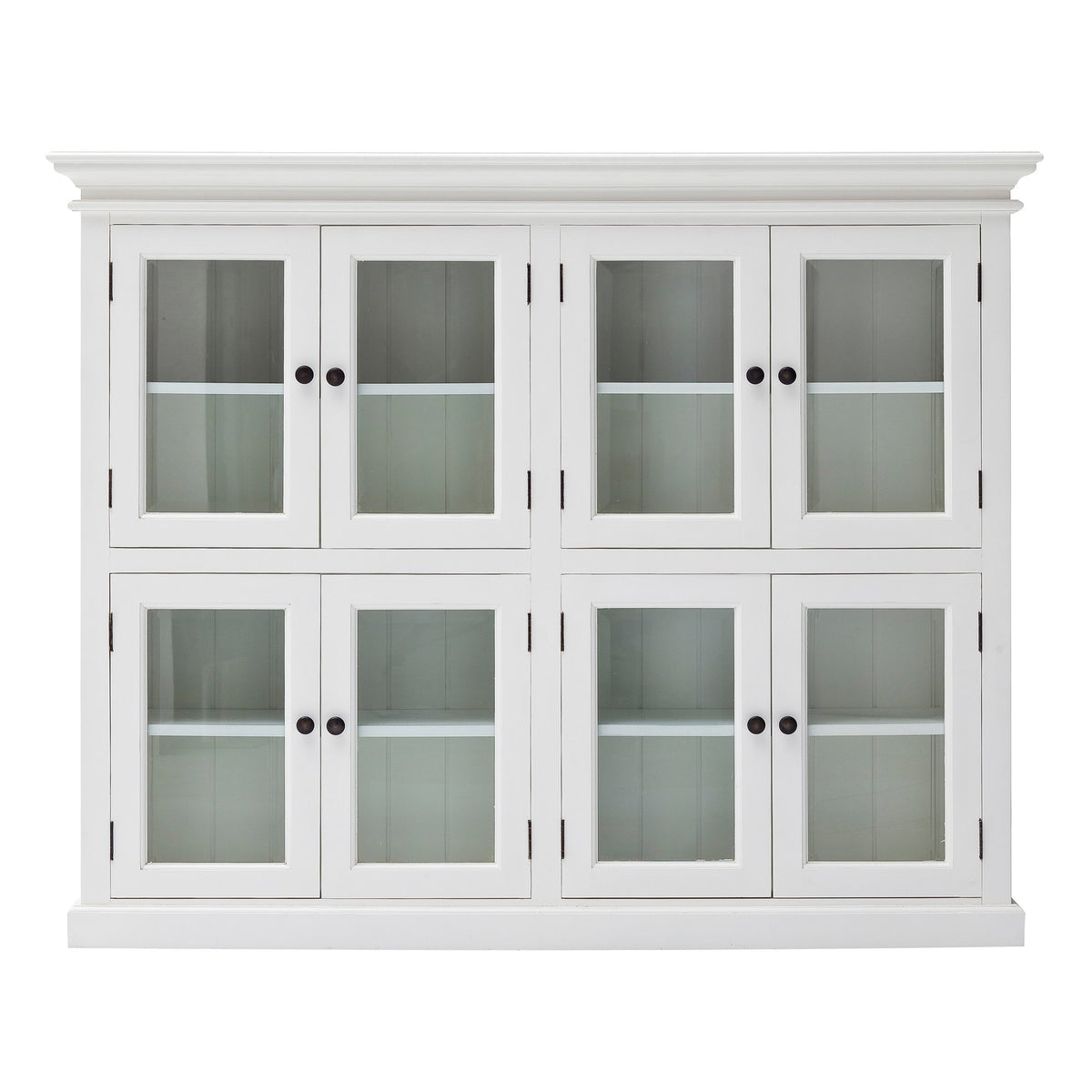 NovaSolo Halifax Pantry 8 Doors Display Cabinet, Classic White