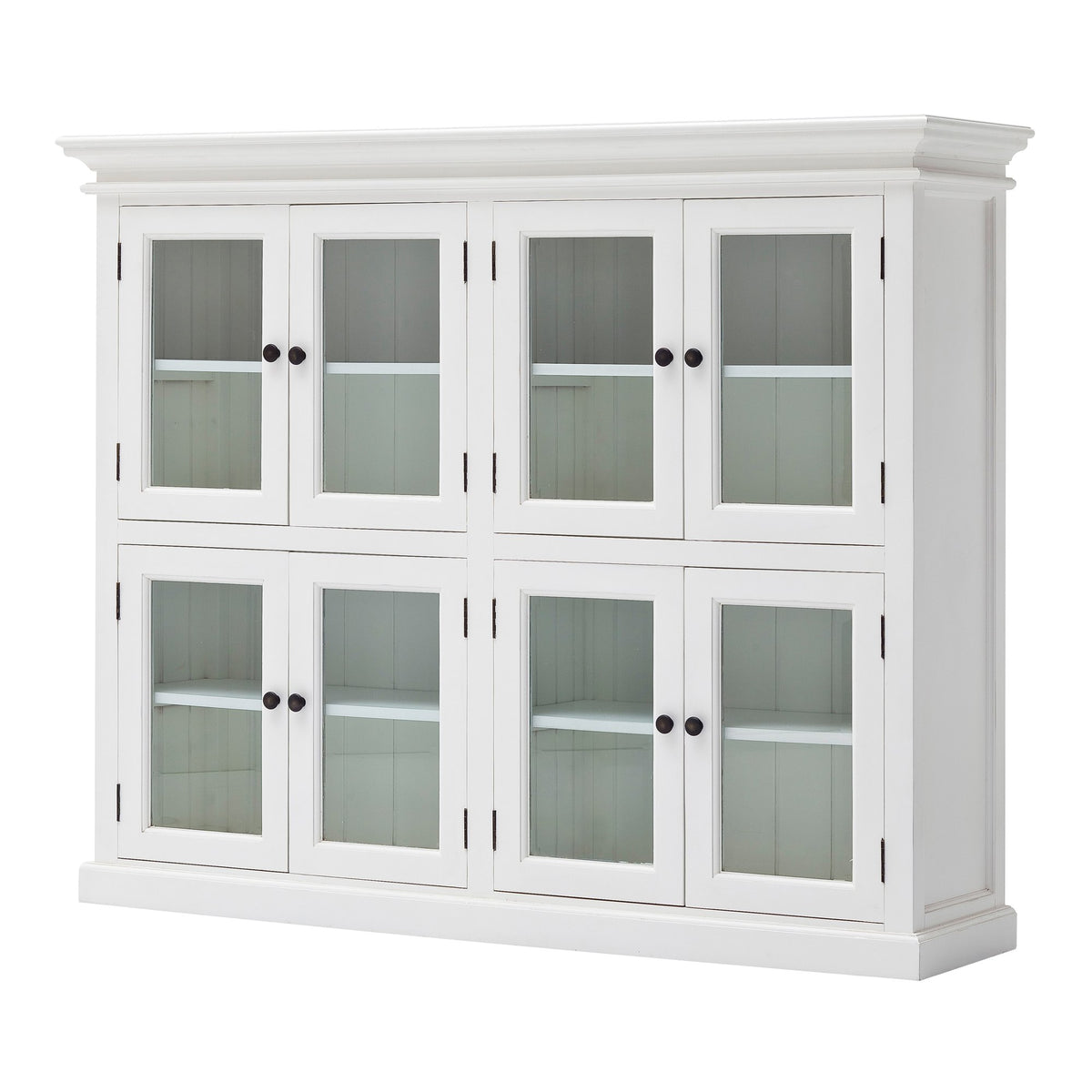 NovaSolo Halifax Pantry 8 Doors Display Cabinet, Classic White – view 2