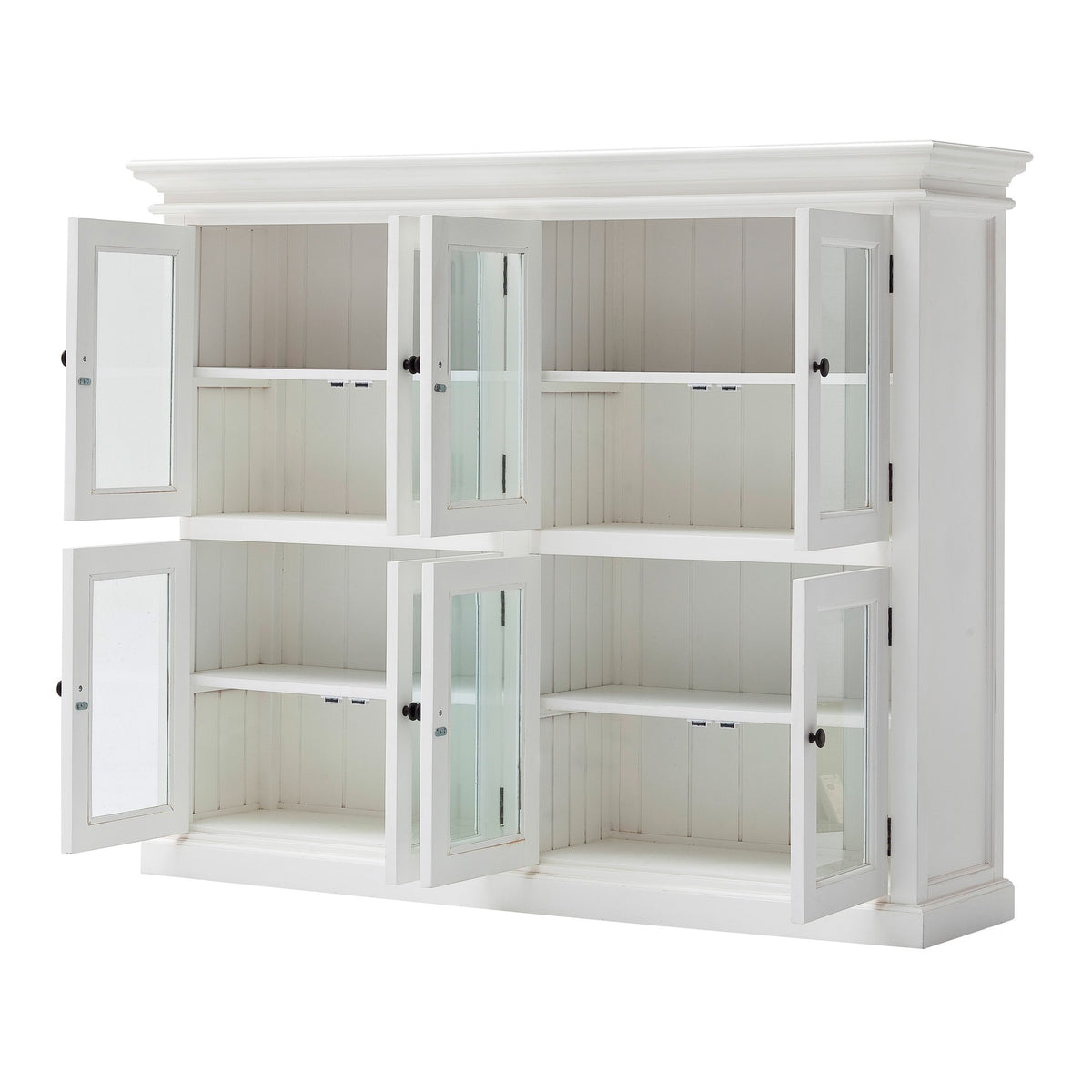 NovaSolo Halifax Pantry 8 Doors Display Cabinet, Classic White – view 3
