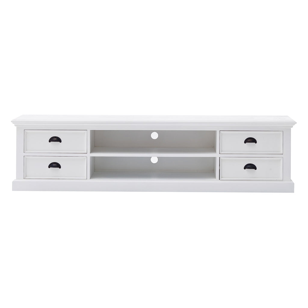 NovaSolo Halifax Large ETU with 4 Drawers TV Stand, Classic White