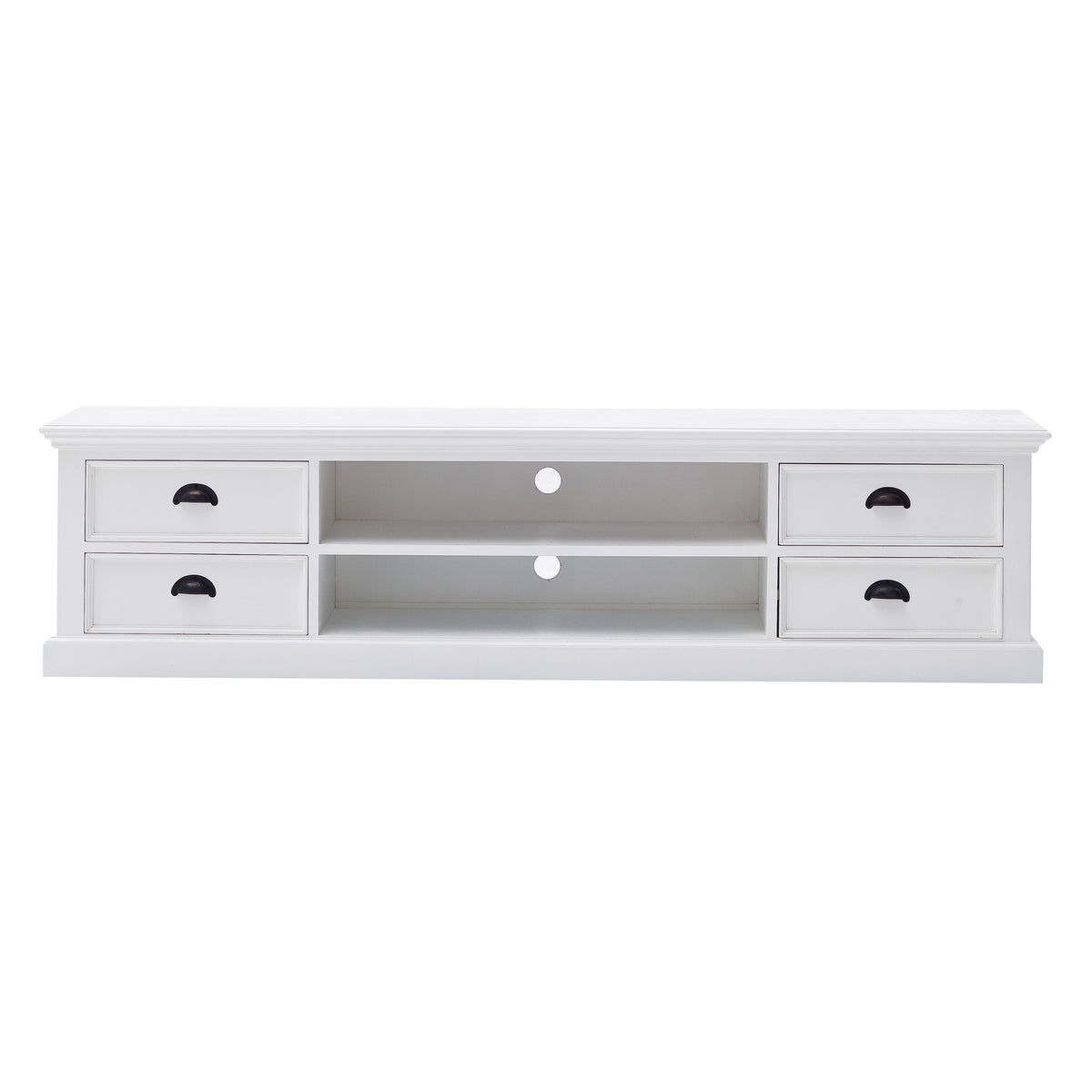 NovaSolo Halifax Large ETU with 4 Drawers TV Stand, Classic White