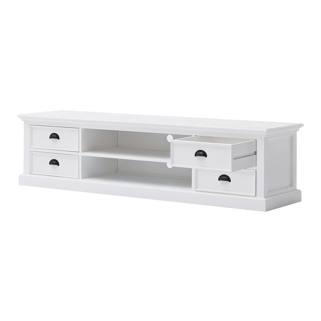 NovaSolo Halifax Large ETU with 4 Drawers TV Stand, Classic White – view 3