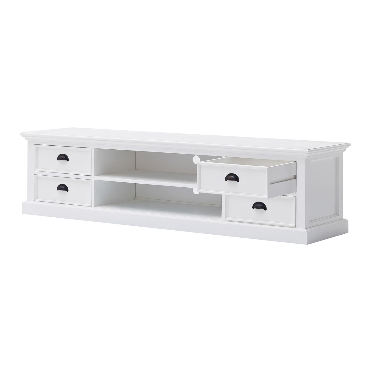 NovaSolo Halifax Large ETU with 4 Drawers TV Stand, Classic White – view 3
