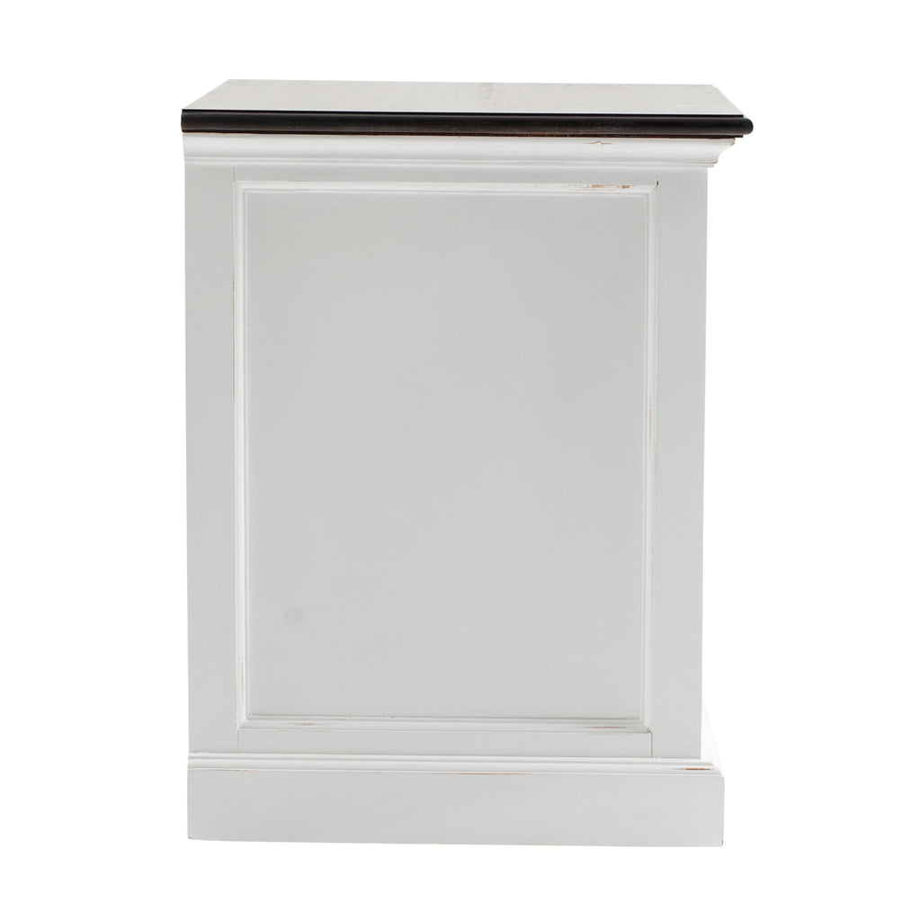 NovaSolo Halifax Accent Bedside Drawer Unit Side Table, White Distress & Deep Brown – view 4