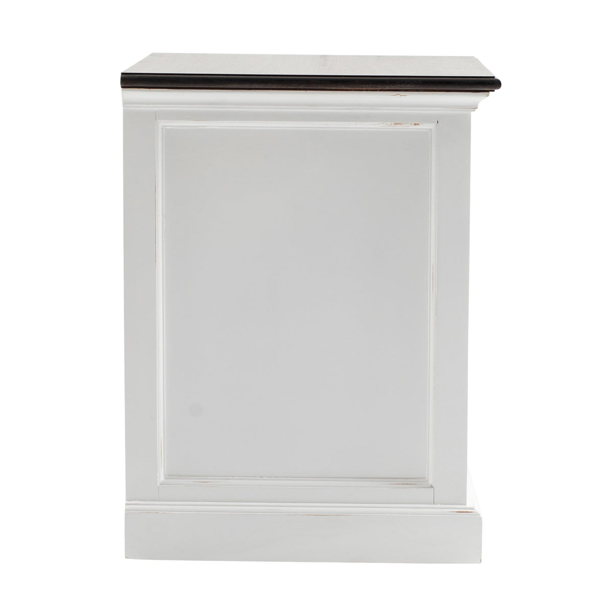 NovaSolo Halifax Accent Bedside Drawer Unit Side Table, White Distress & Deep Brown – view 4