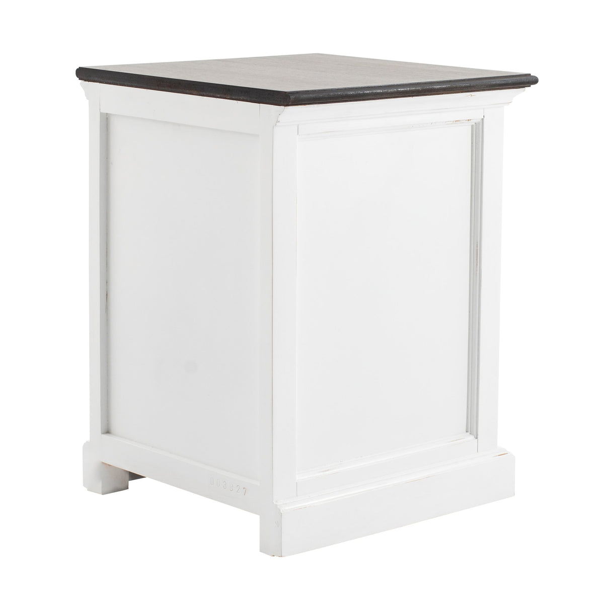 NovaSolo Halifax Accent Bedside Drawer Unit Side Table, White Distress & Deep Brown – view 5
