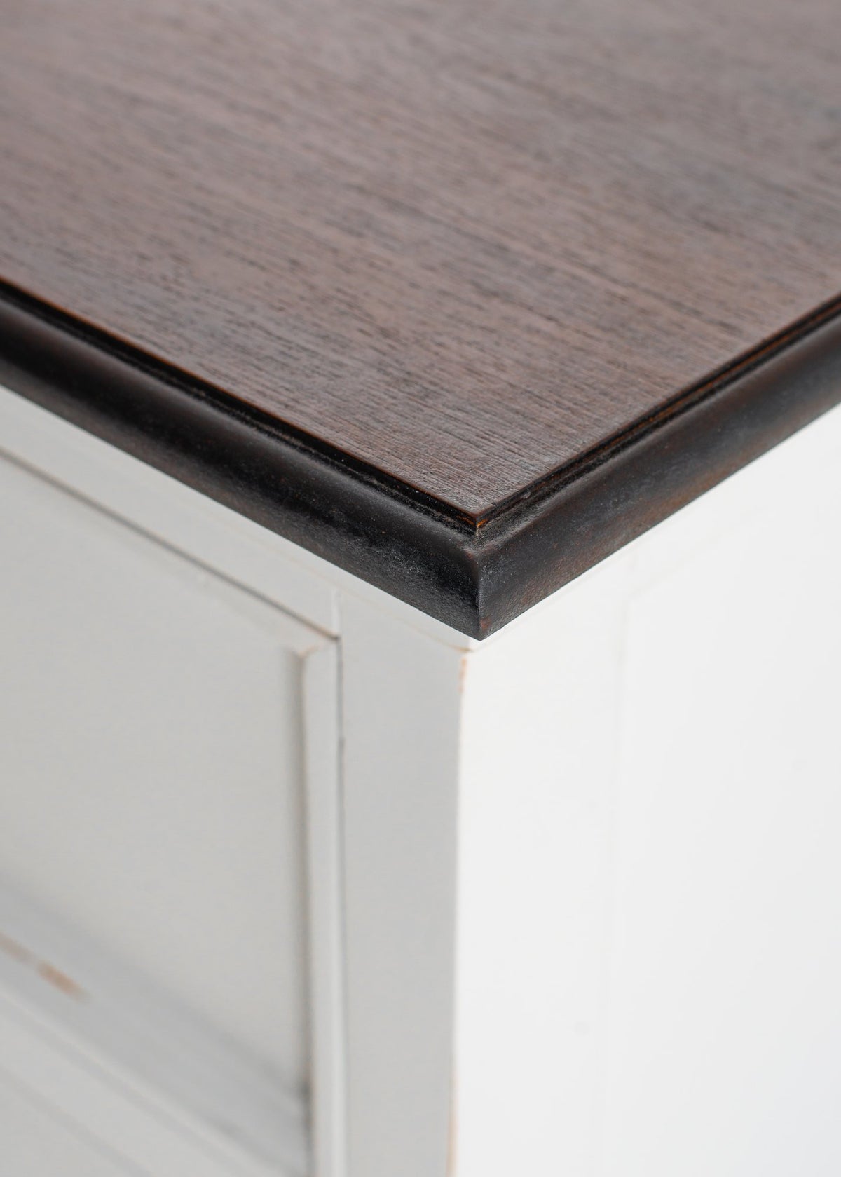NovaSolo Halifax Accent Bedside Drawer Unit Side Table, White Distress & Deep Brown – view 9