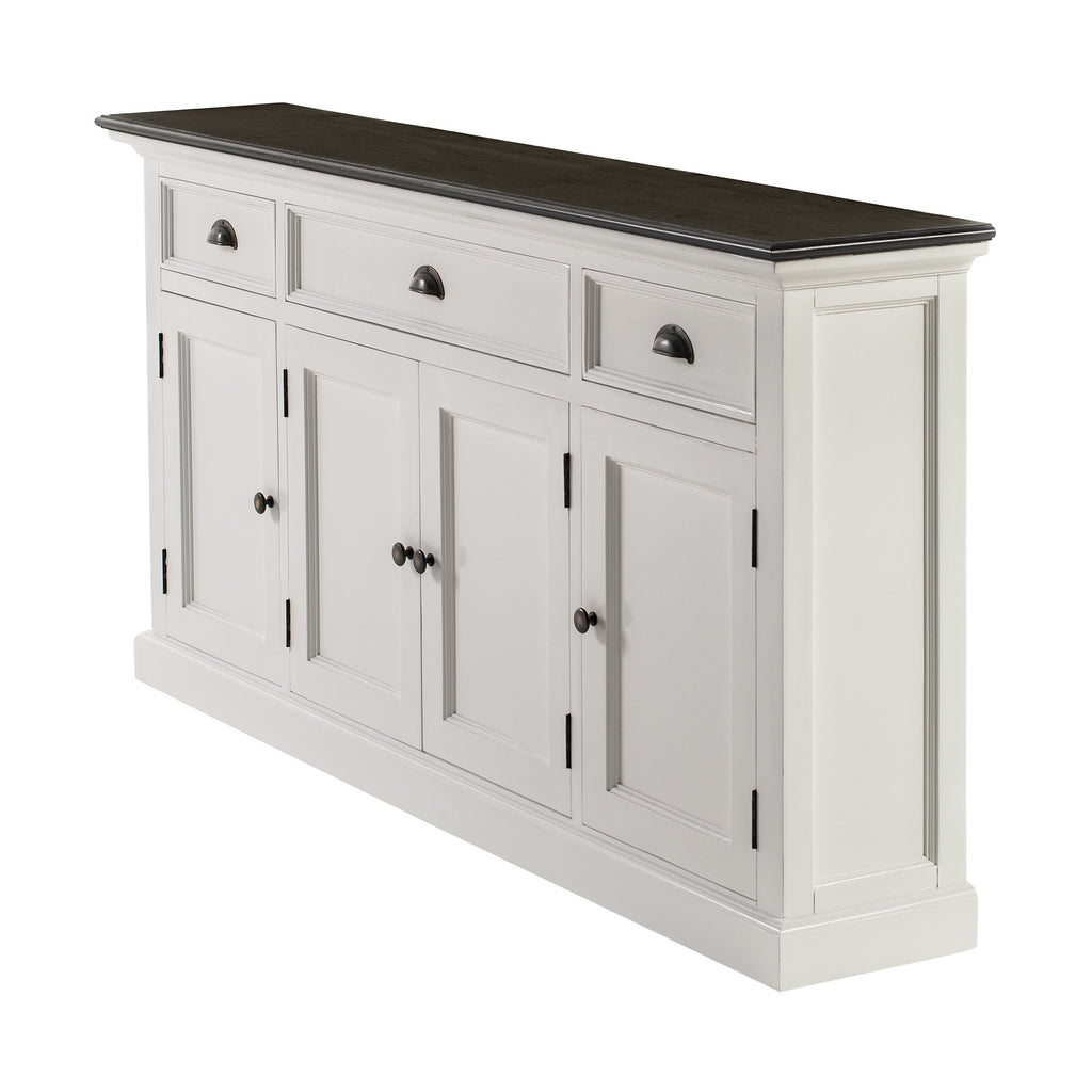 NovaSolo Halifax Contrast Buffet Console Table, Classic White & Black – view 3