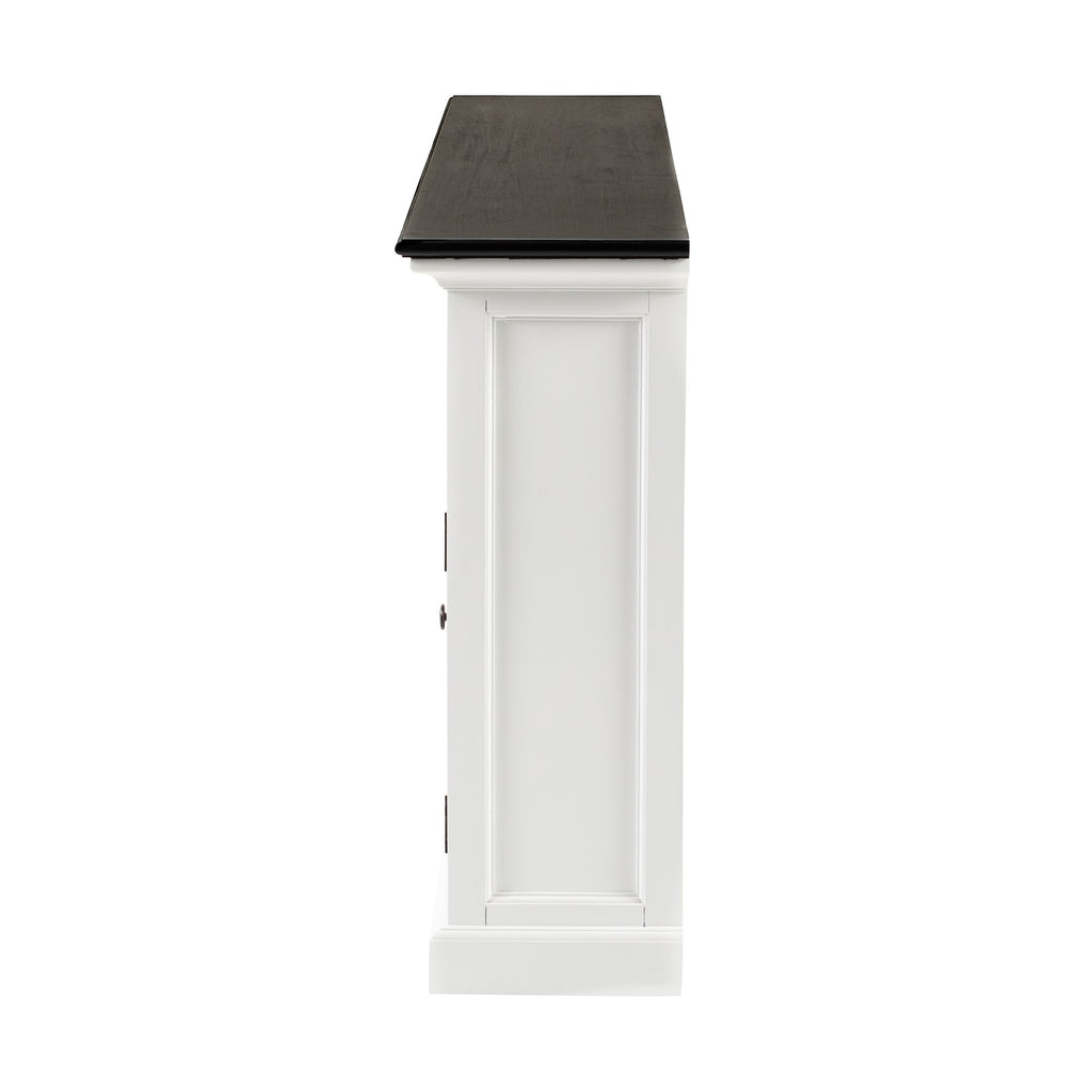 NovaSolo Halifax Contrast Buffet Console Table, Classic White & Black – view 5