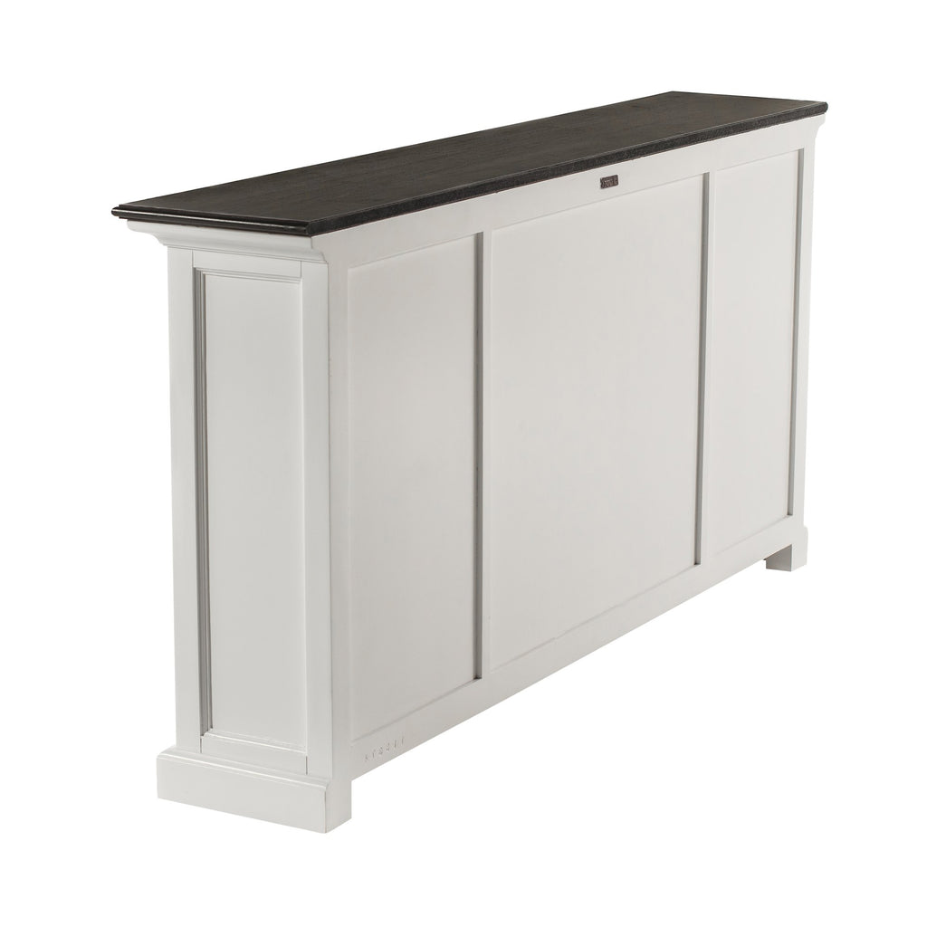 NovaSolo Halifax Contrast Buffet Console Table, Classic White & Black – view 6