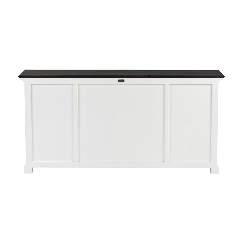 NovaSolo Halifax Contrast Buffet Console Table, Classic White & Black – view 7
