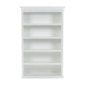 NovaSolo Halifax Bookcase with 5 Shelves, Classic White