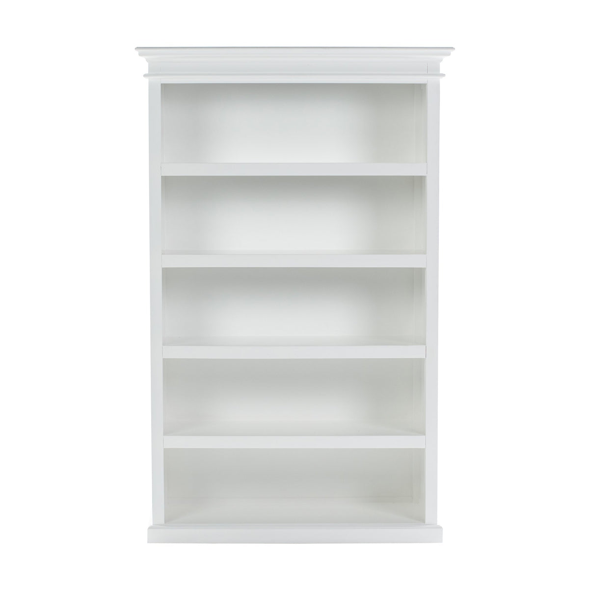 NovaSolo Halifax Bookcase with 5 Shelves, Classic White