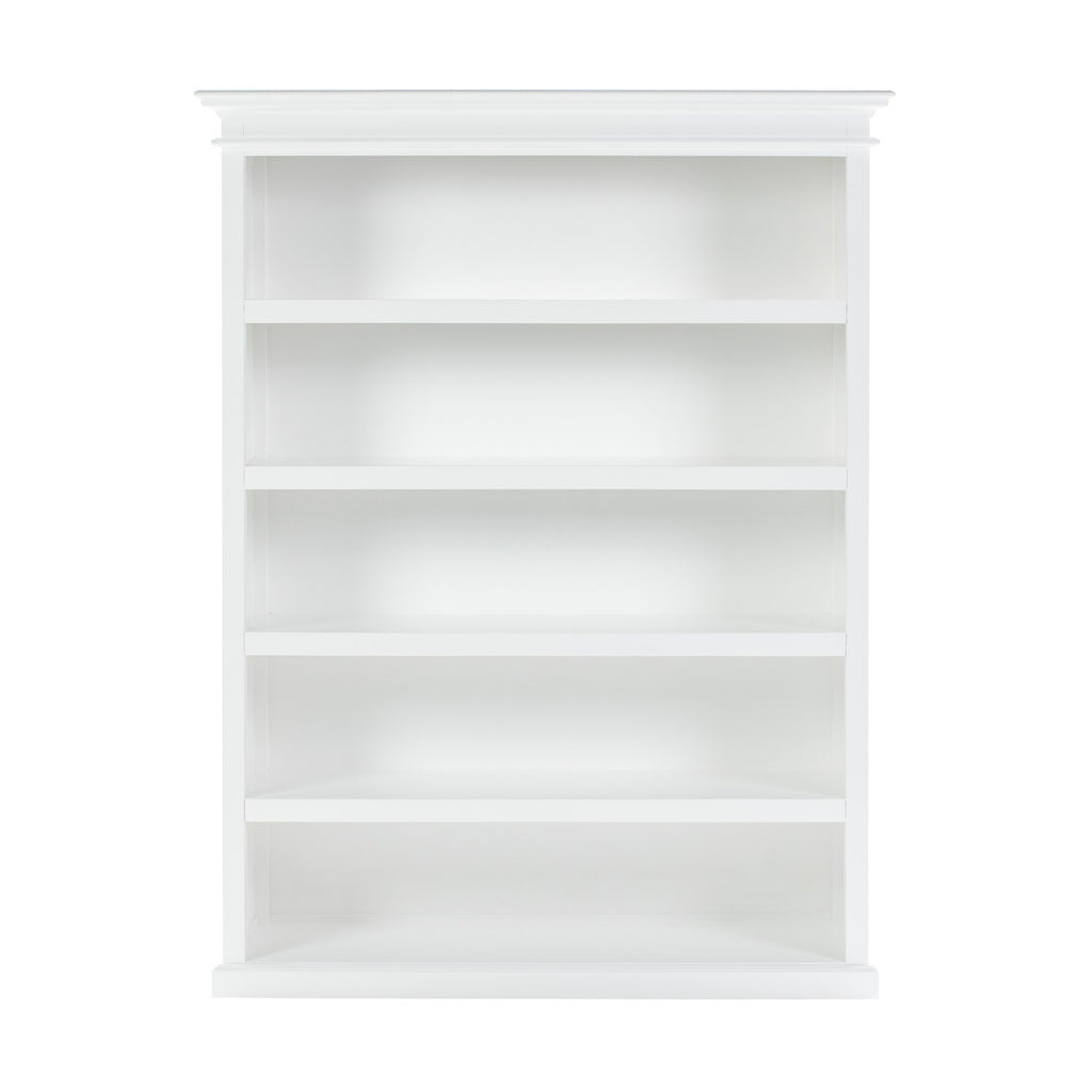 NovaSolo Halifax Bookcase with 5 Shelves, Classic White